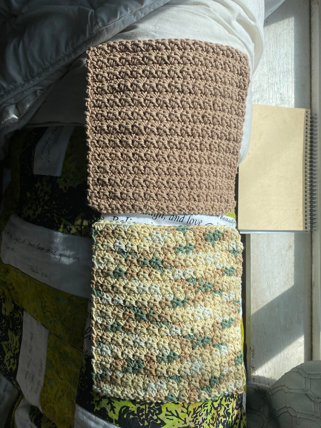 Handmade Crochet Dish Cloth Set – 100% Cotton