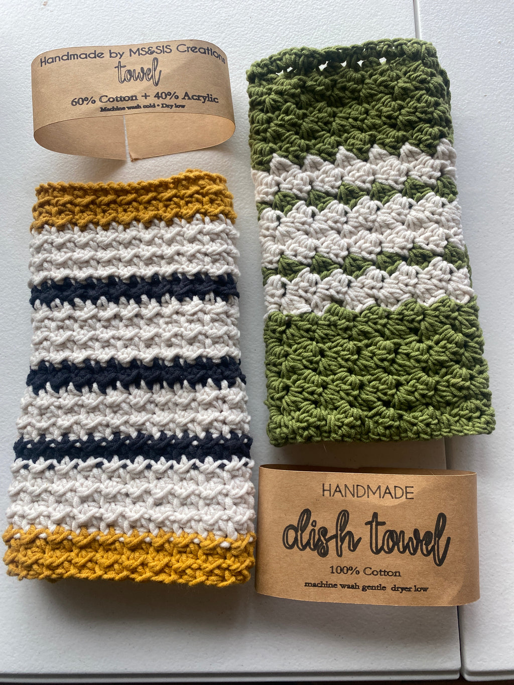 Handmade Dish Towel - 100% Cotton