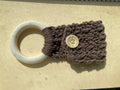 Handmade Crochet Towel Ring – Wooden Ring Kitchen Towel Holder