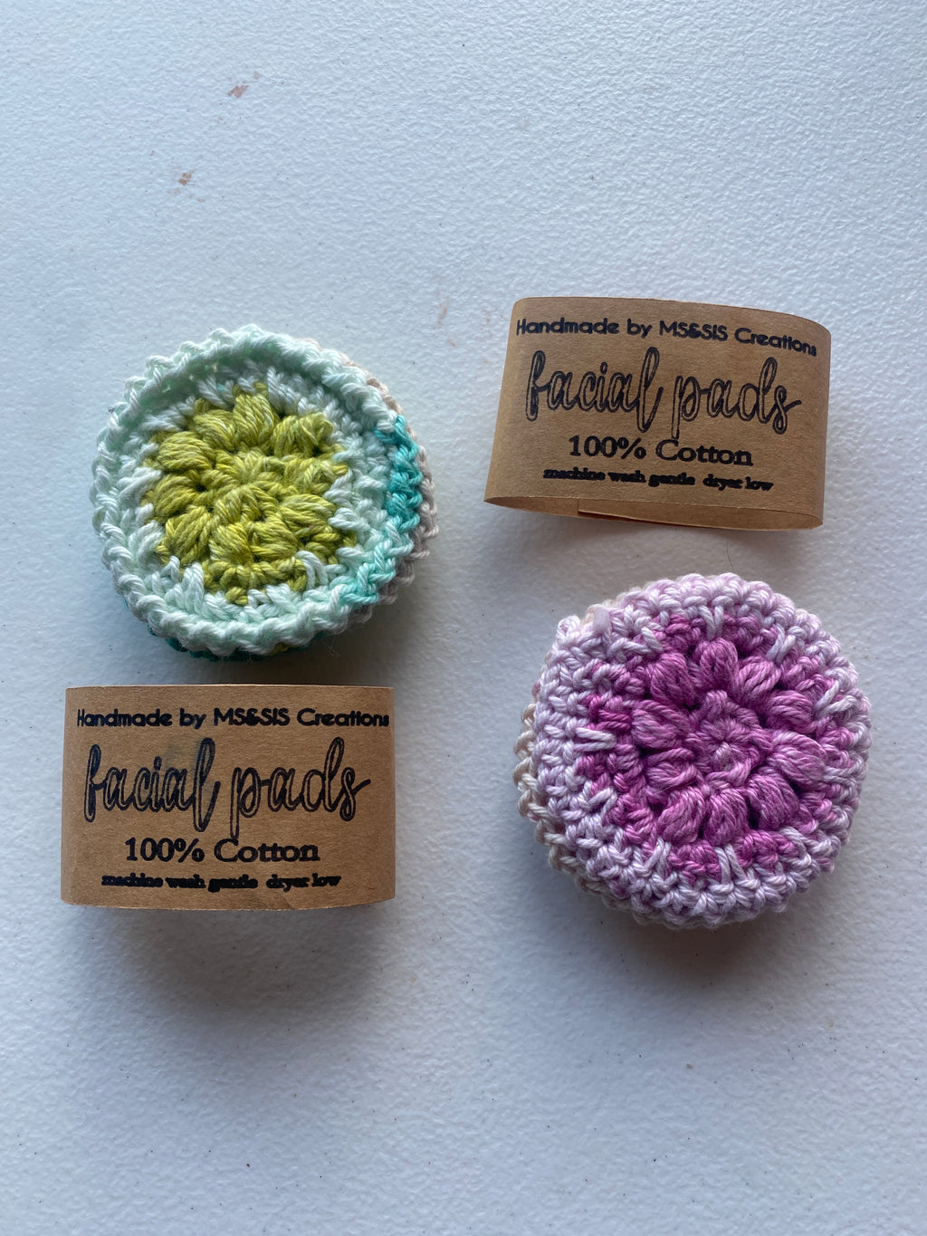 Handmade facial pads
