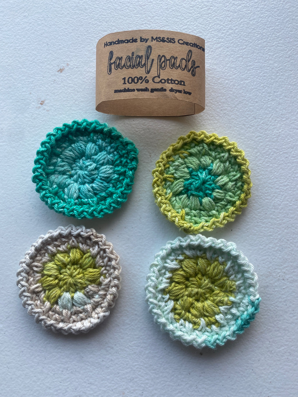 Handmade facial pads