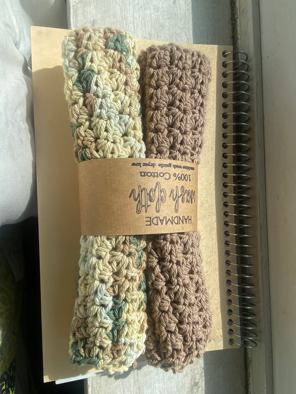 Handmade Crochet Dish Cloth Set – 100% Cotton