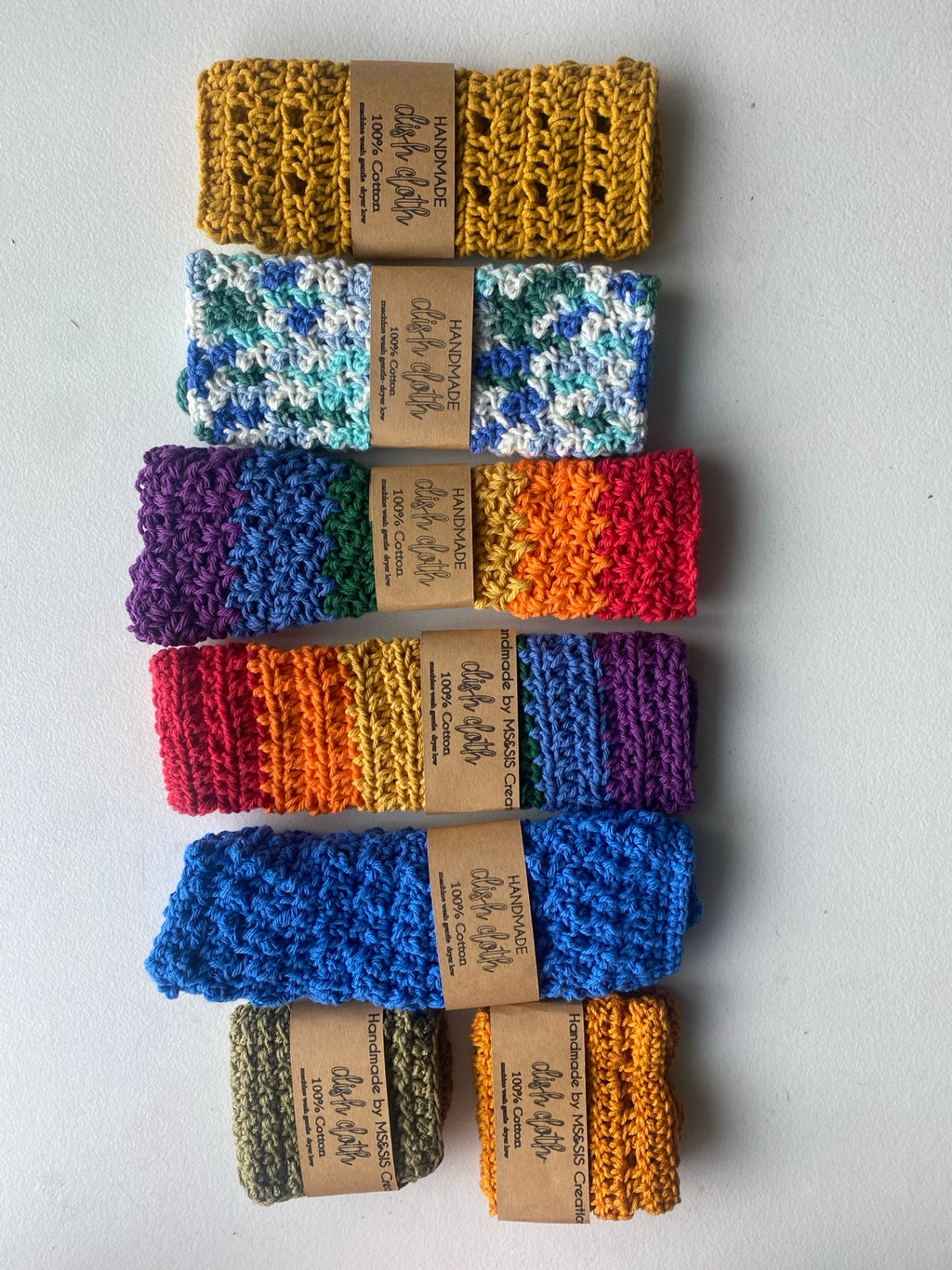 Handmade Cotton Dish Cloth - 100% cotton