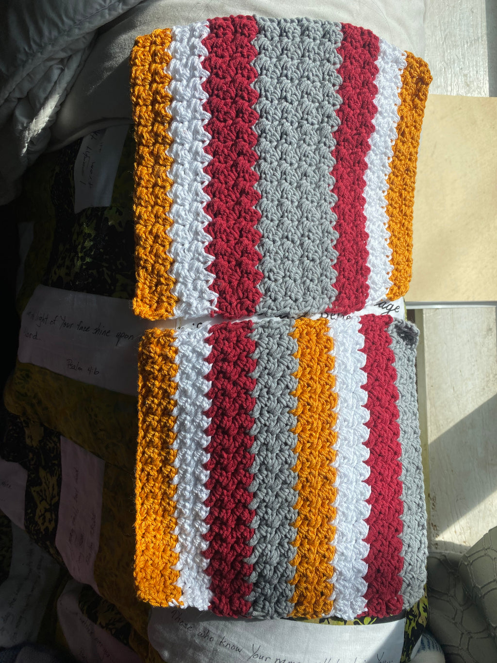 Handmade Crochet Dish Cloth Set – 100% Cotton